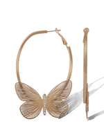 Butterfly Hoop Earrings
