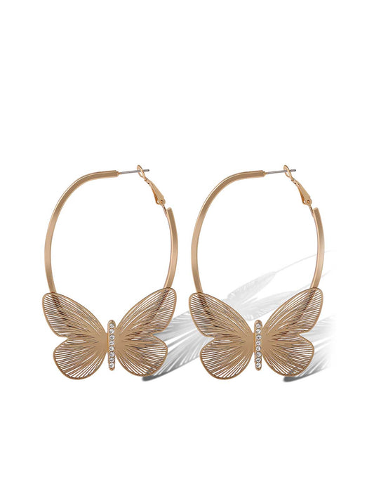 Butterfly Hoop Earrings