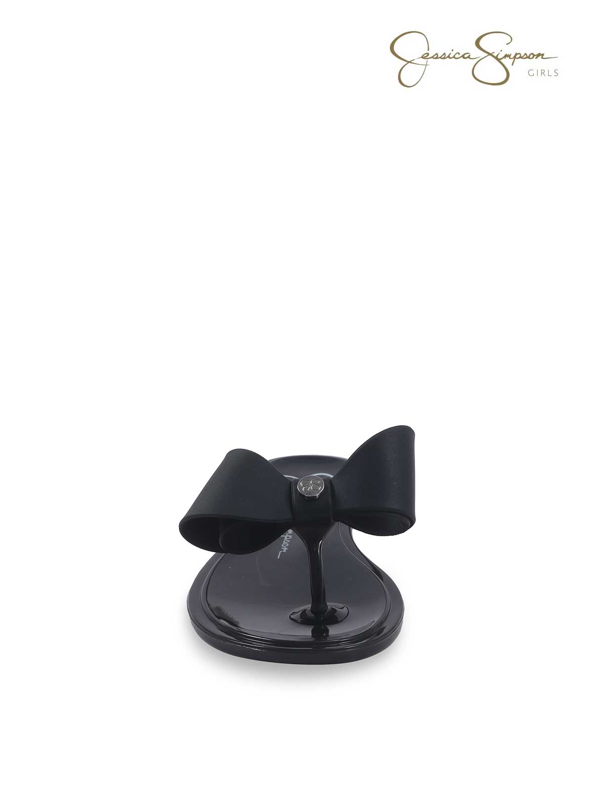 Girls Jelly Thong Sandals in Black