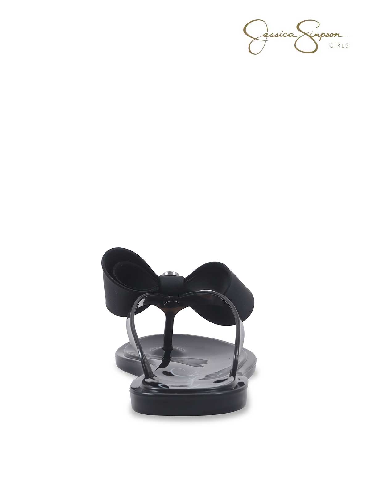 Girls Jelly Thong Sandals in Black