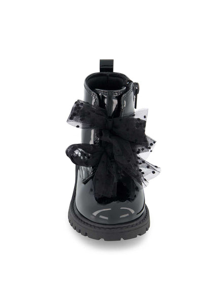 Toddler Daria Double Bow Boot in Black