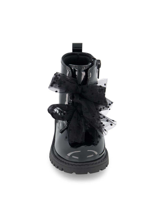 Toddler Daria Double Bow Boot in Black