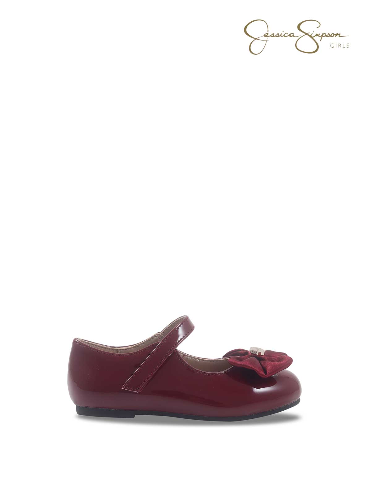 Toddler Amy Big Bow Mary Jane in Maroon