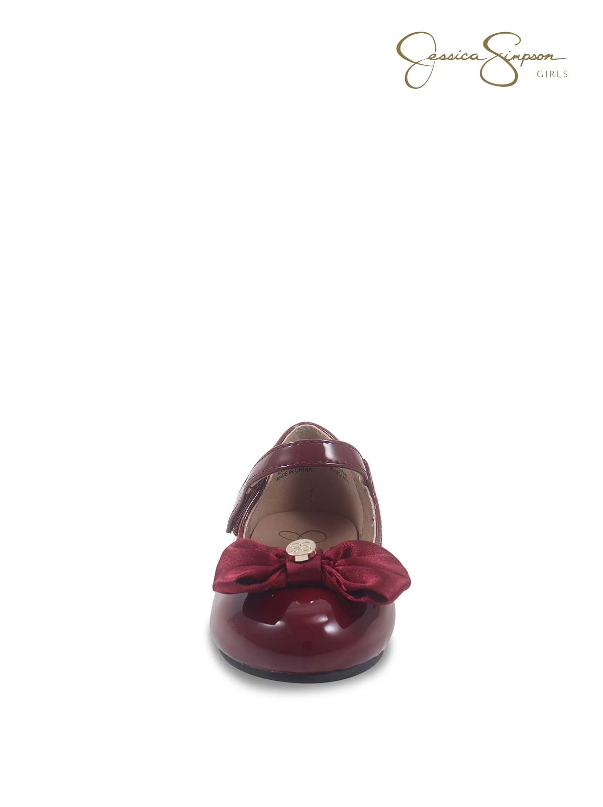 Toddler Amy Big Bow Mary Jane in Maroon