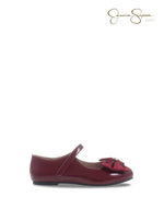Girls Amy Big Bow Mary Jane in Maroon