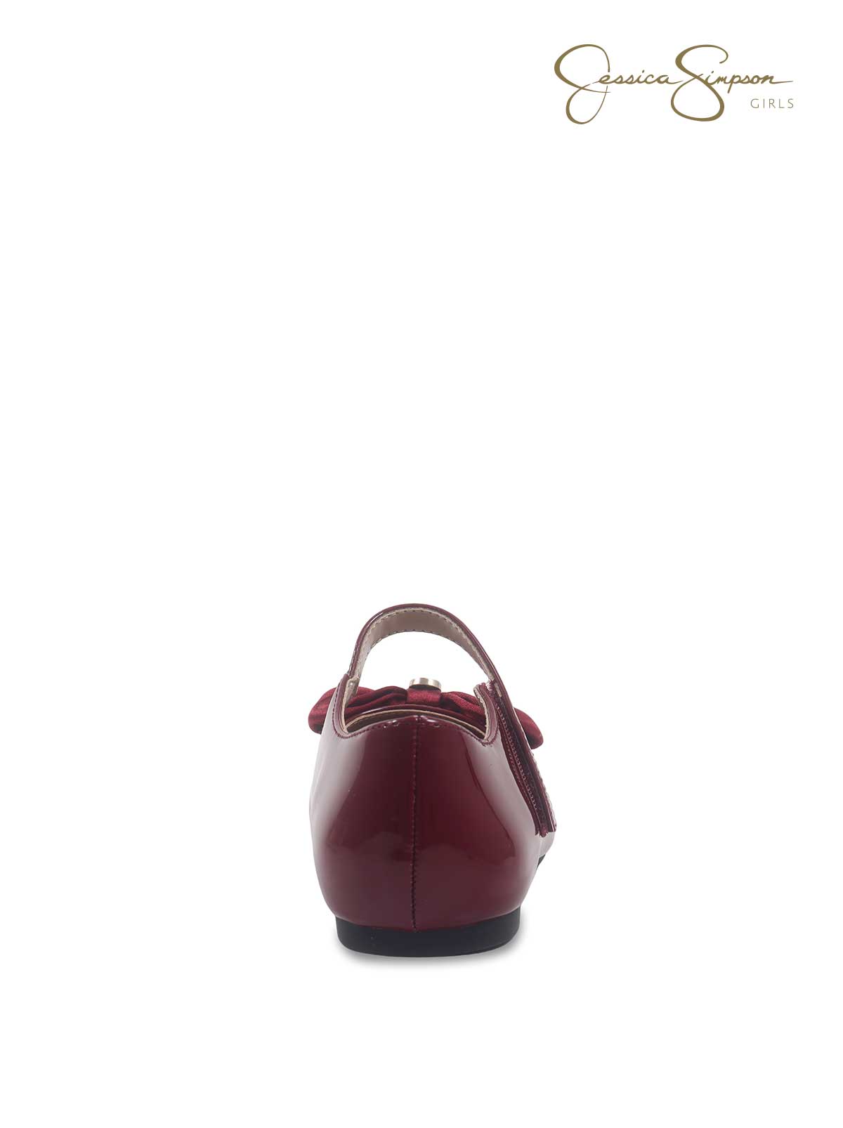 Girls Amy Big Bow Mary Jane in Maroon