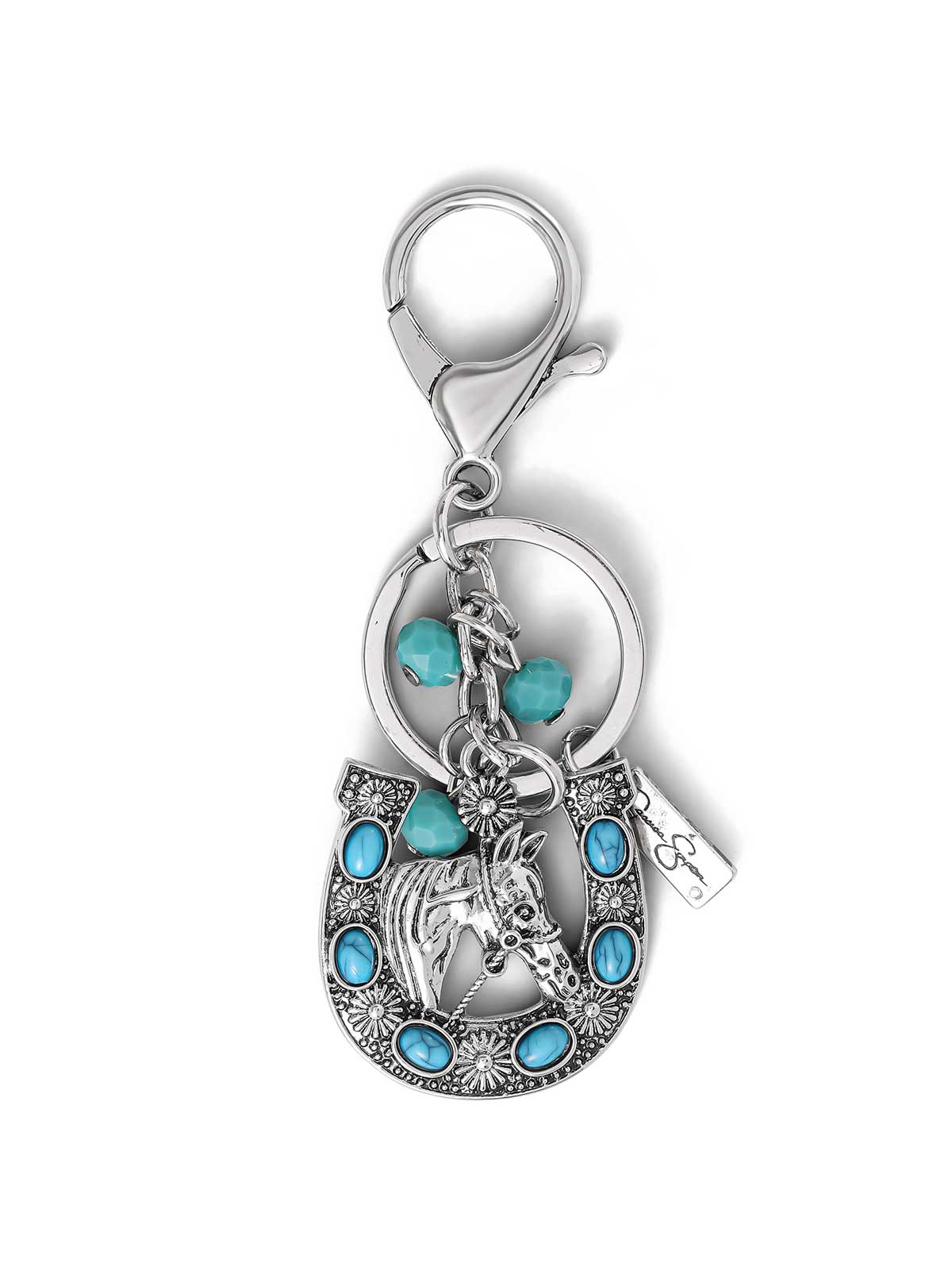 Turquoise Horse Shoe Keychain