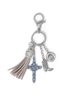 Turquoise Silver Charms Keychain