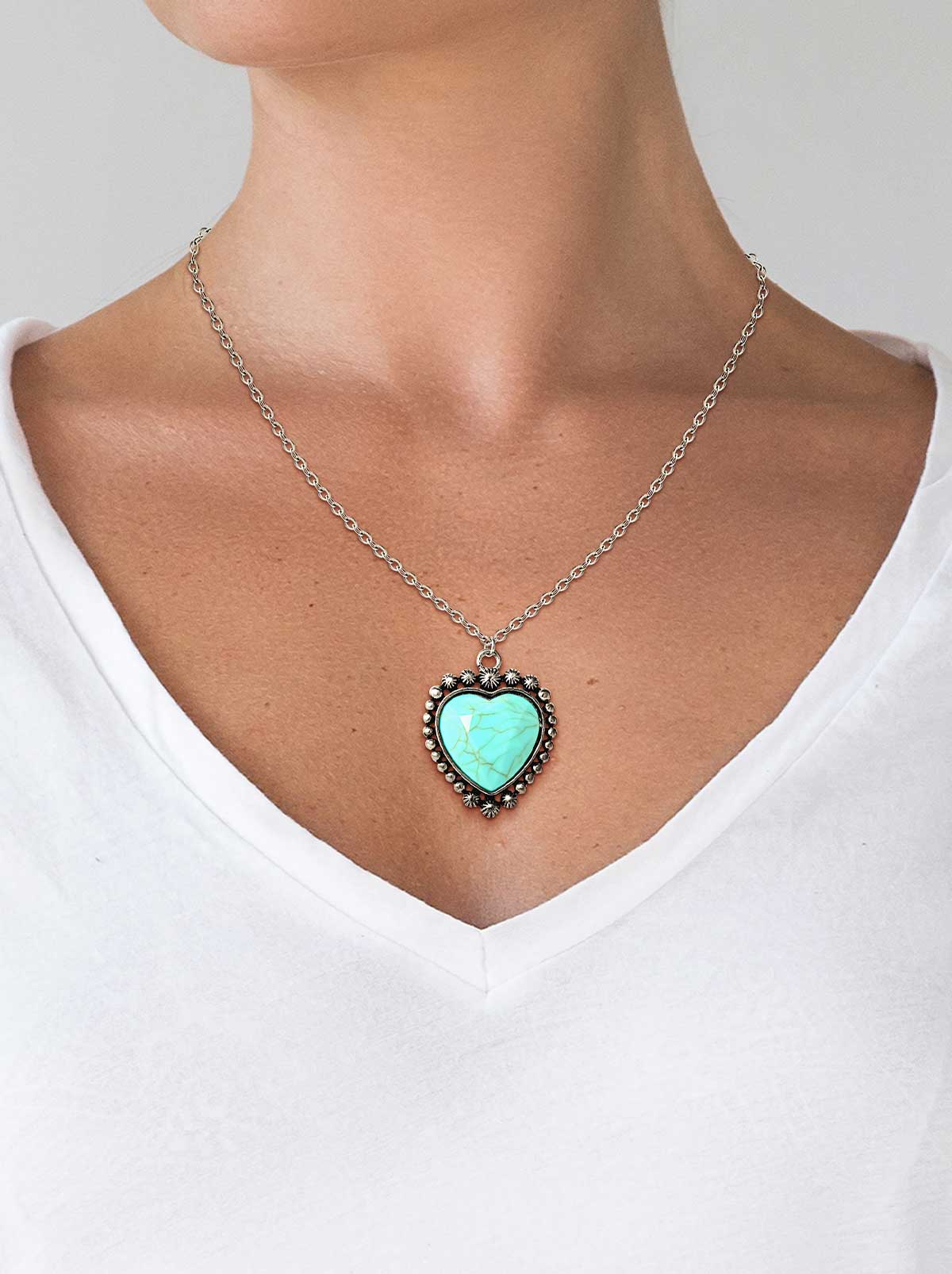 Turquoise Heart Necklace
