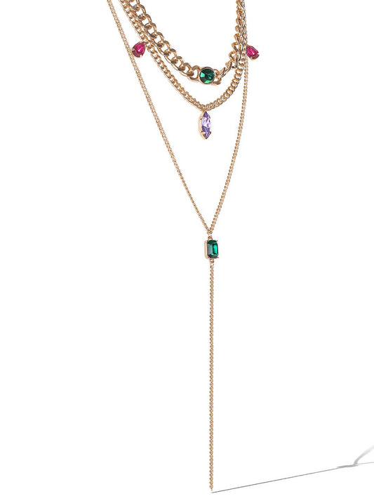 Layered Gemstone Necklace