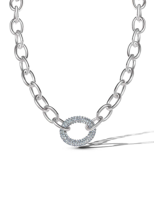 Overized Link Pendant Necklace
