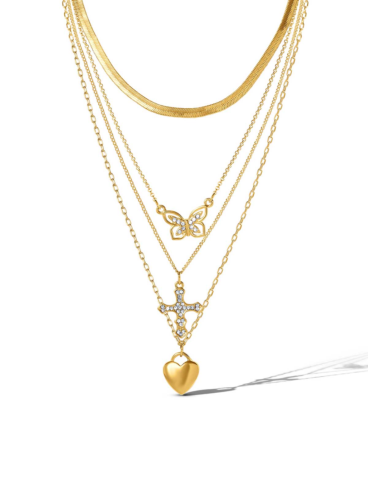 Multi-Layer Charm Necklace Set