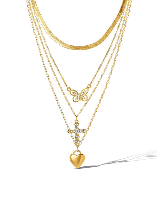 Multi-Layer Charm Necklace Set