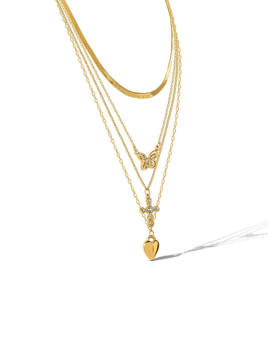Multi-Layer Charm Necklace Set