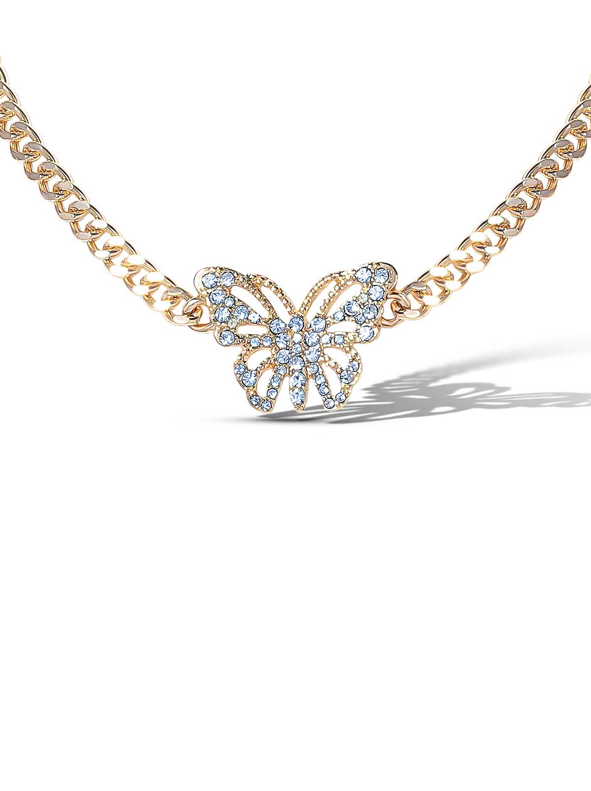 Butterfly Crystal Choker Necklace