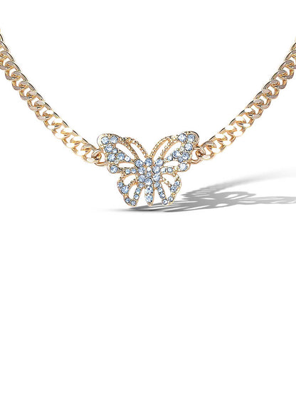 Butterfly Crystal Choker Necklace