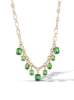 Gold Emerald Pendant Necklace