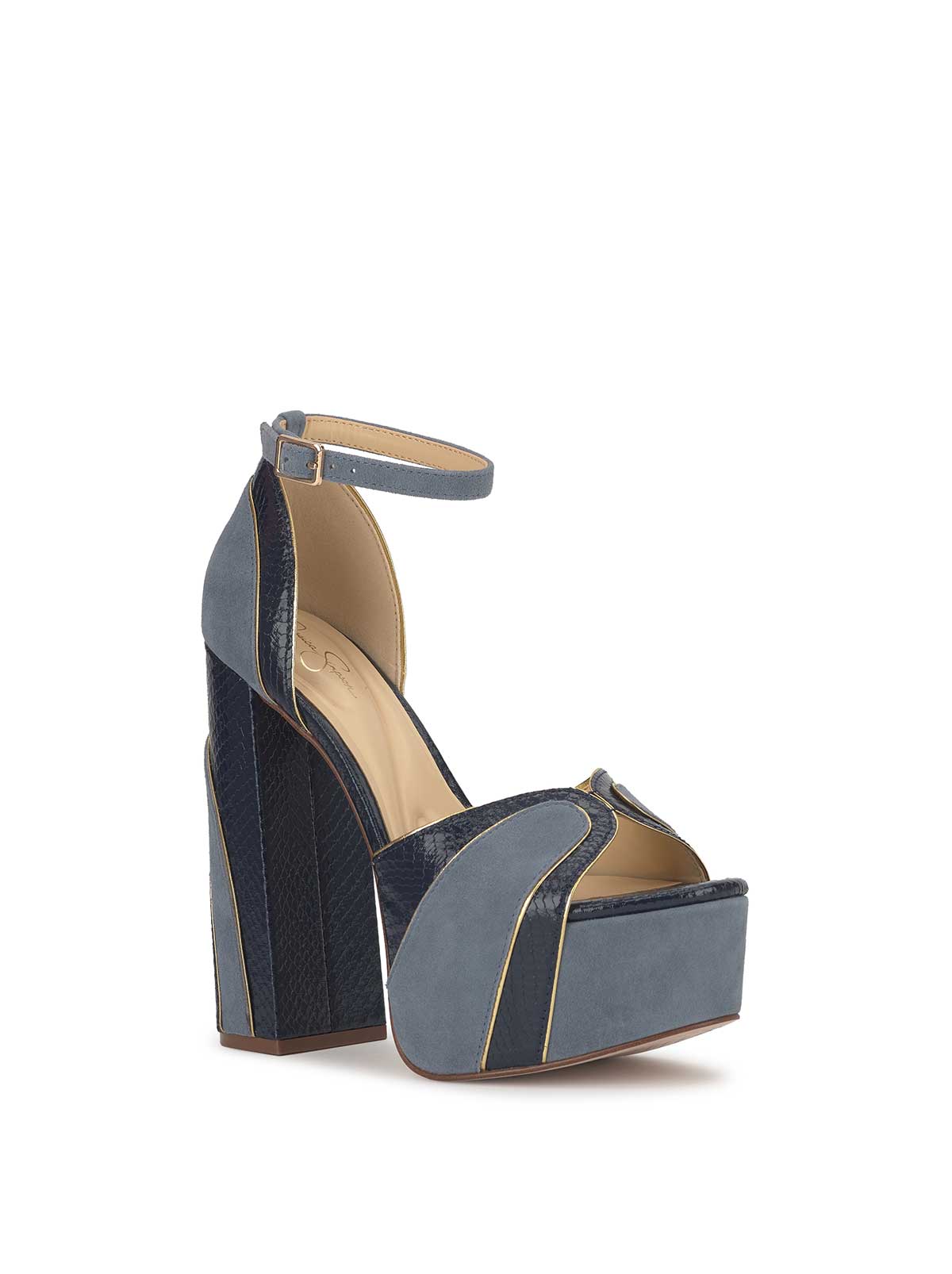 Avele Platform in Ash Blue & Dark Knight