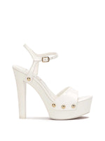 Calenta Studded Platform in White