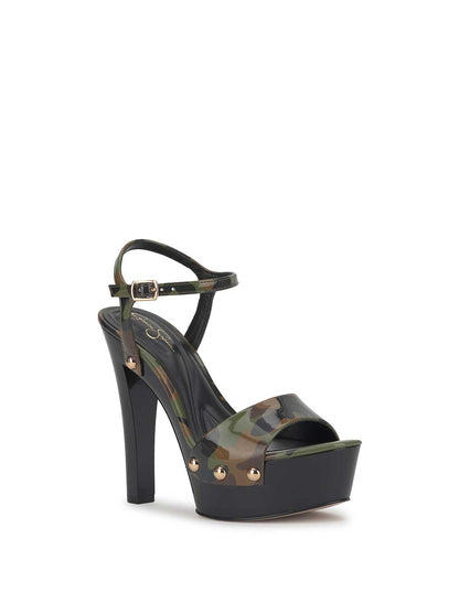 Calenta Studded Platform in Forest Camo