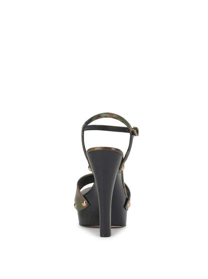 Calenta Studded Platform in Forest Camo