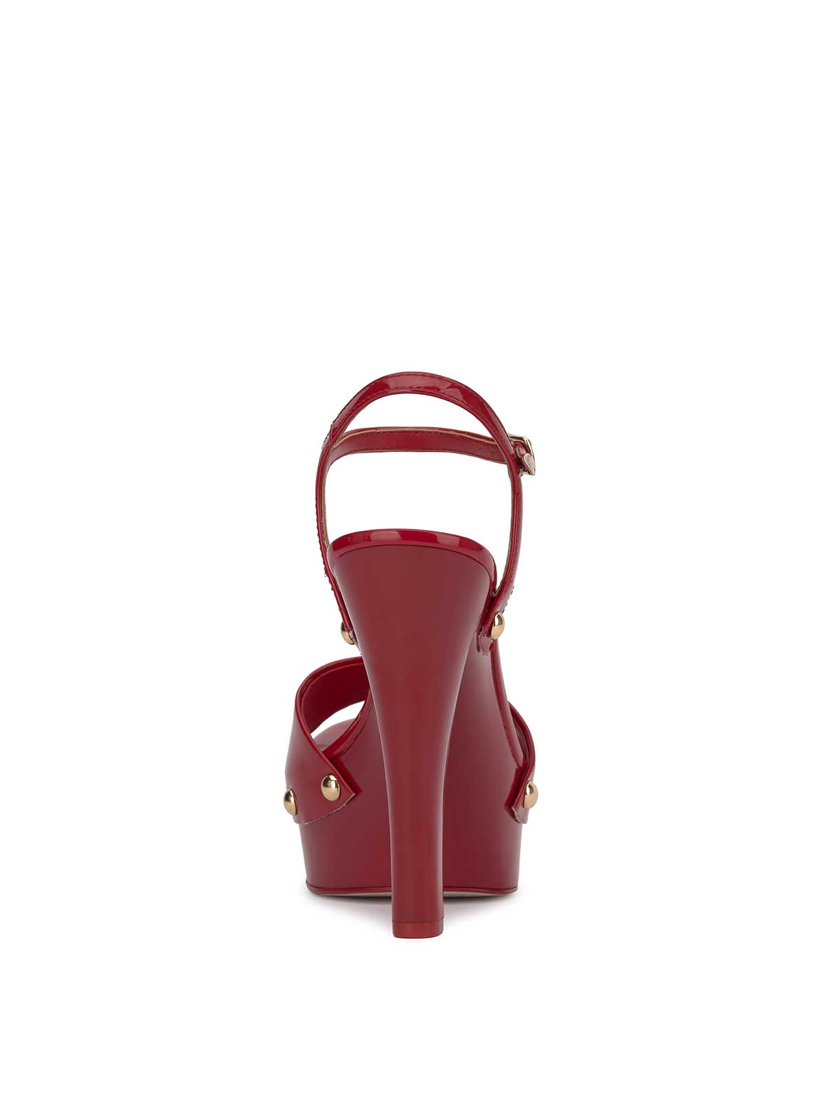 Calenta Studded Platform in Red Muse