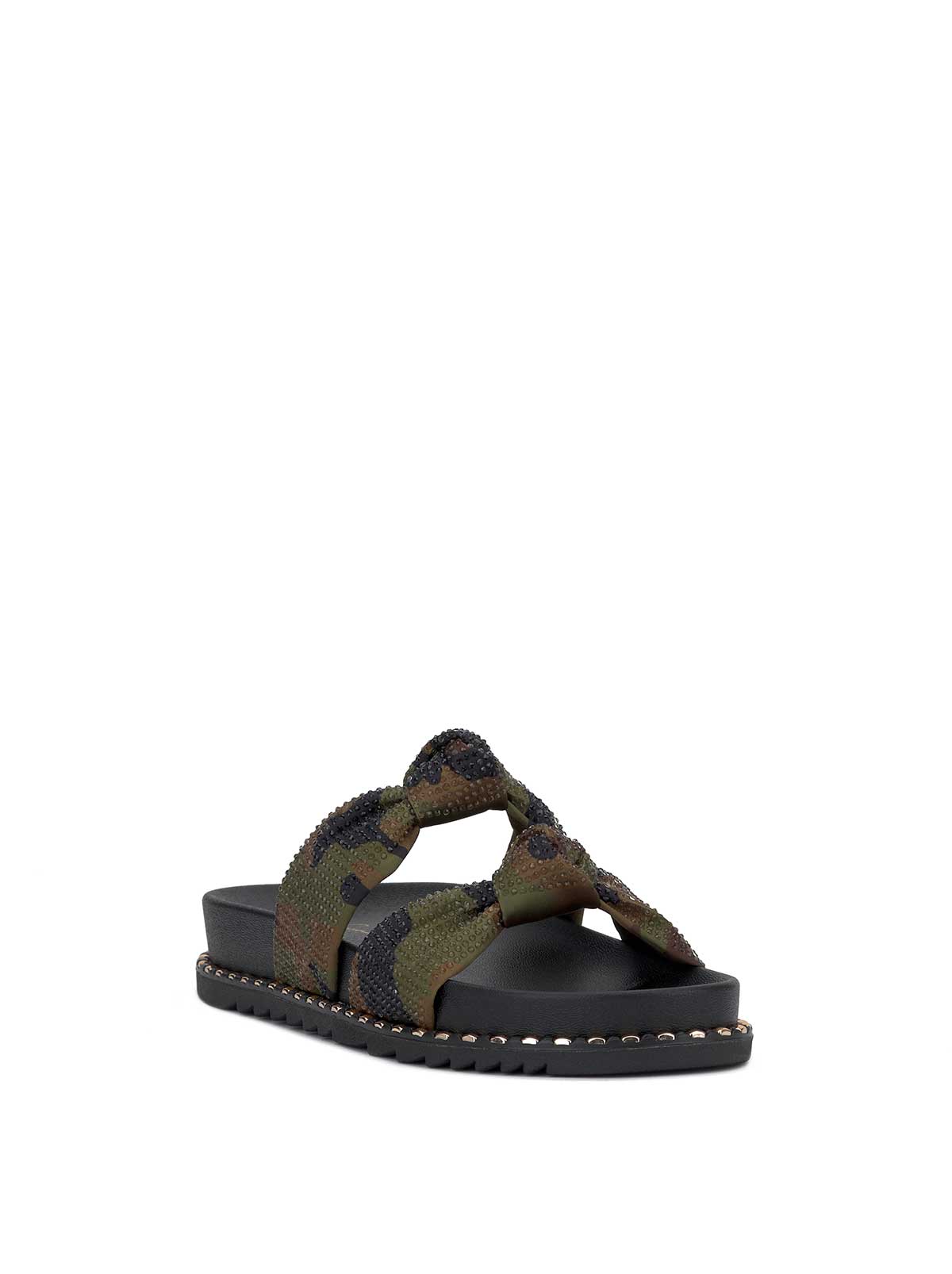 Caralyna Flat Sandal in Forest Camo