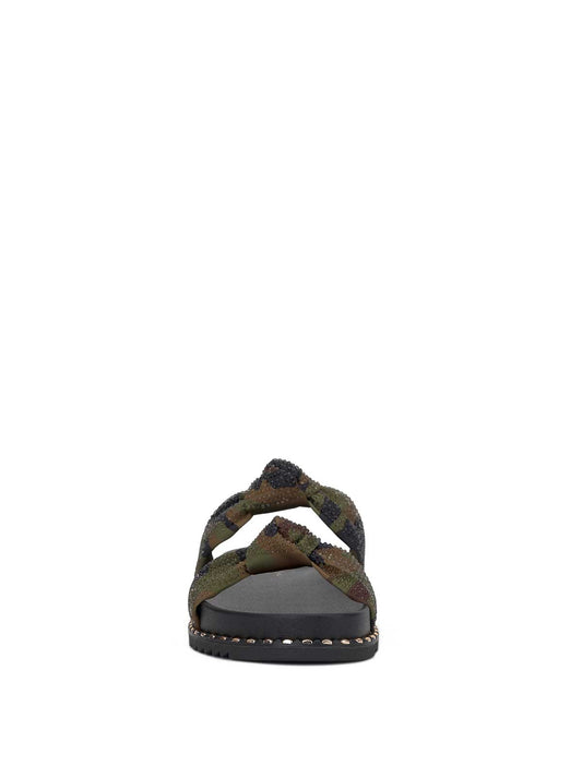 Caralyna Flat Sandal in Forest Camo