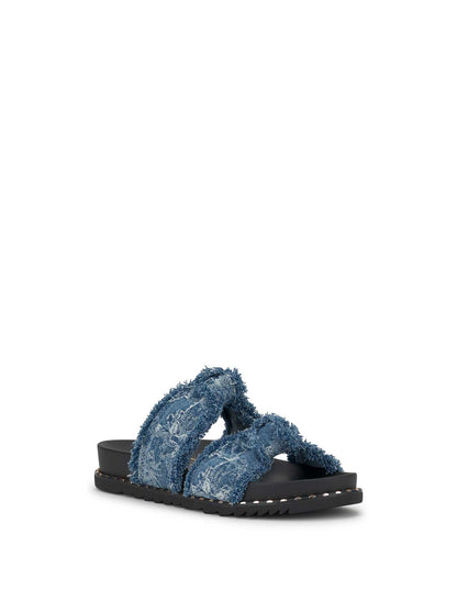 Caralyna Flat Sandal in Denim