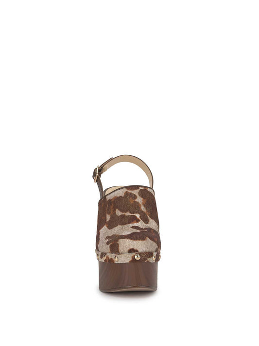 Cazea Platform in Cow Print