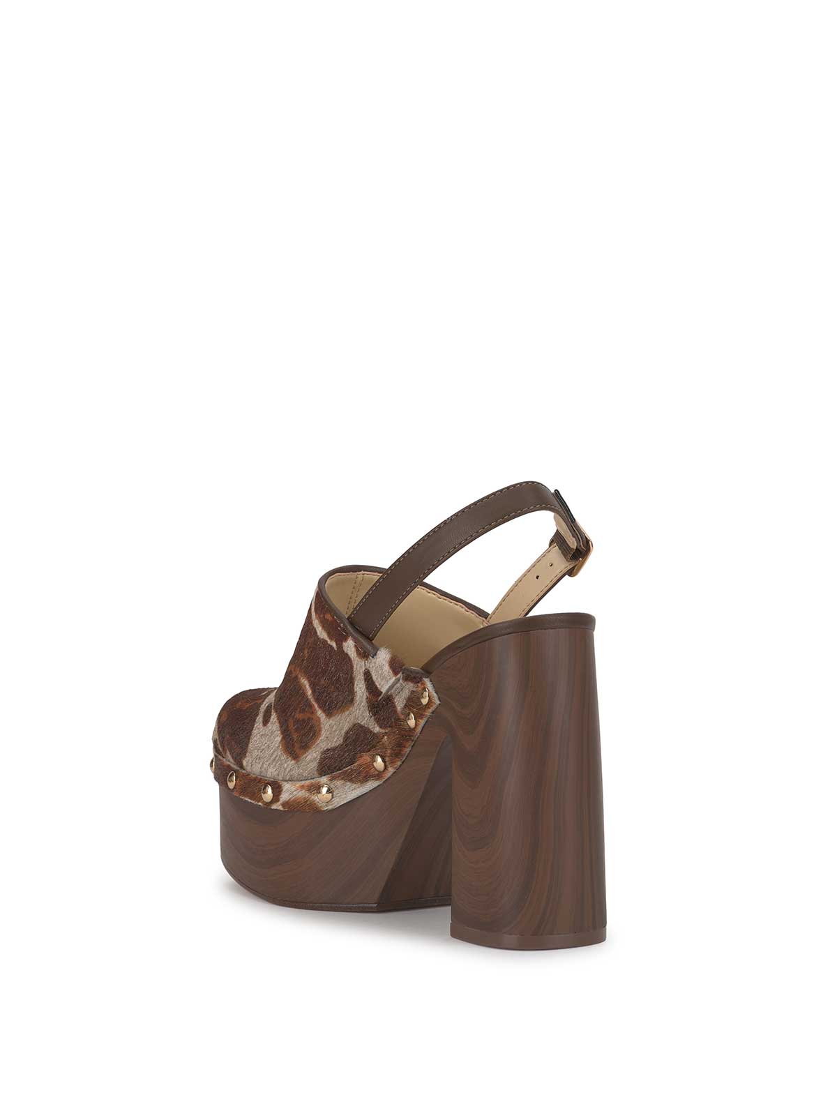 Cazea Platform in Cow Print