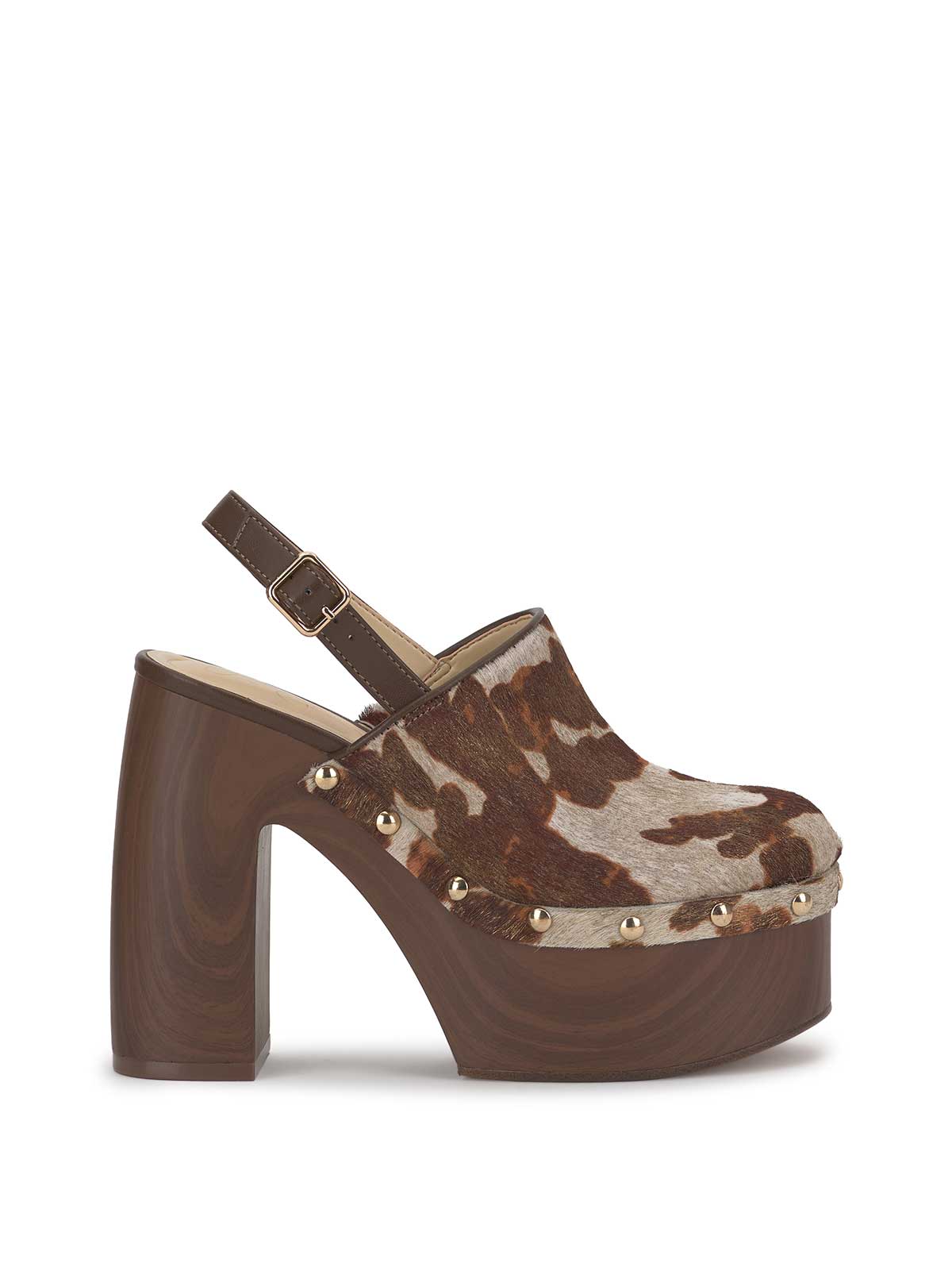 Cazea Platform in Cow Print