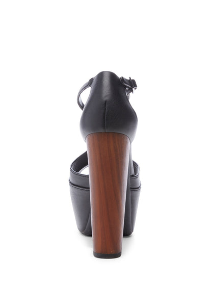Dany T-Strap Platform Sandal in Black