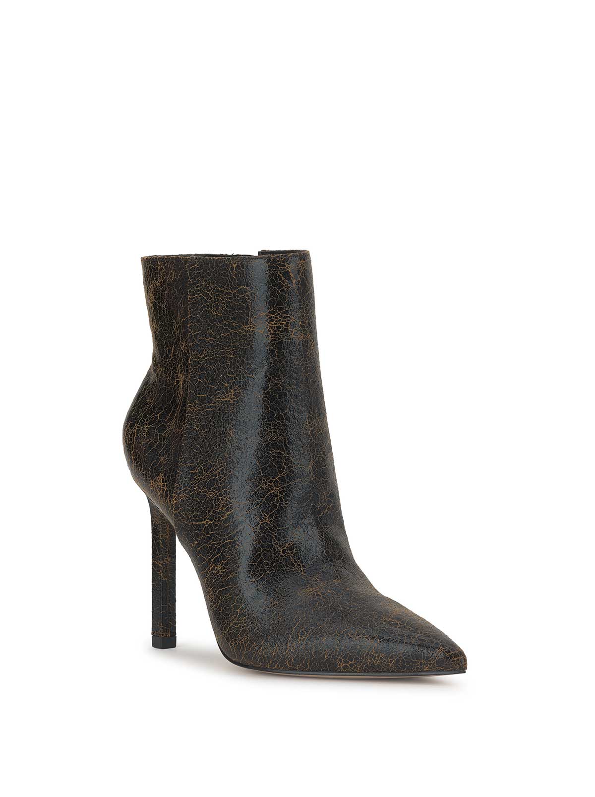 Debia High Heel Bootie in Black & Brown