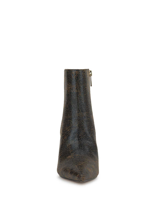 Debia High Heel Bootie in Black & Brown