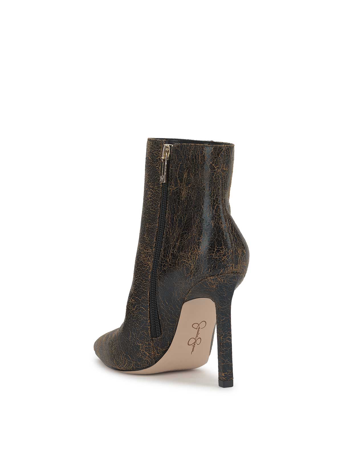 Debia High Heel Bootie in Black & Brown