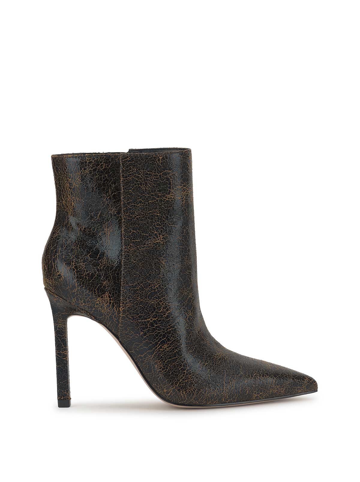 Debia High Heel Bootie in Black & Brown
