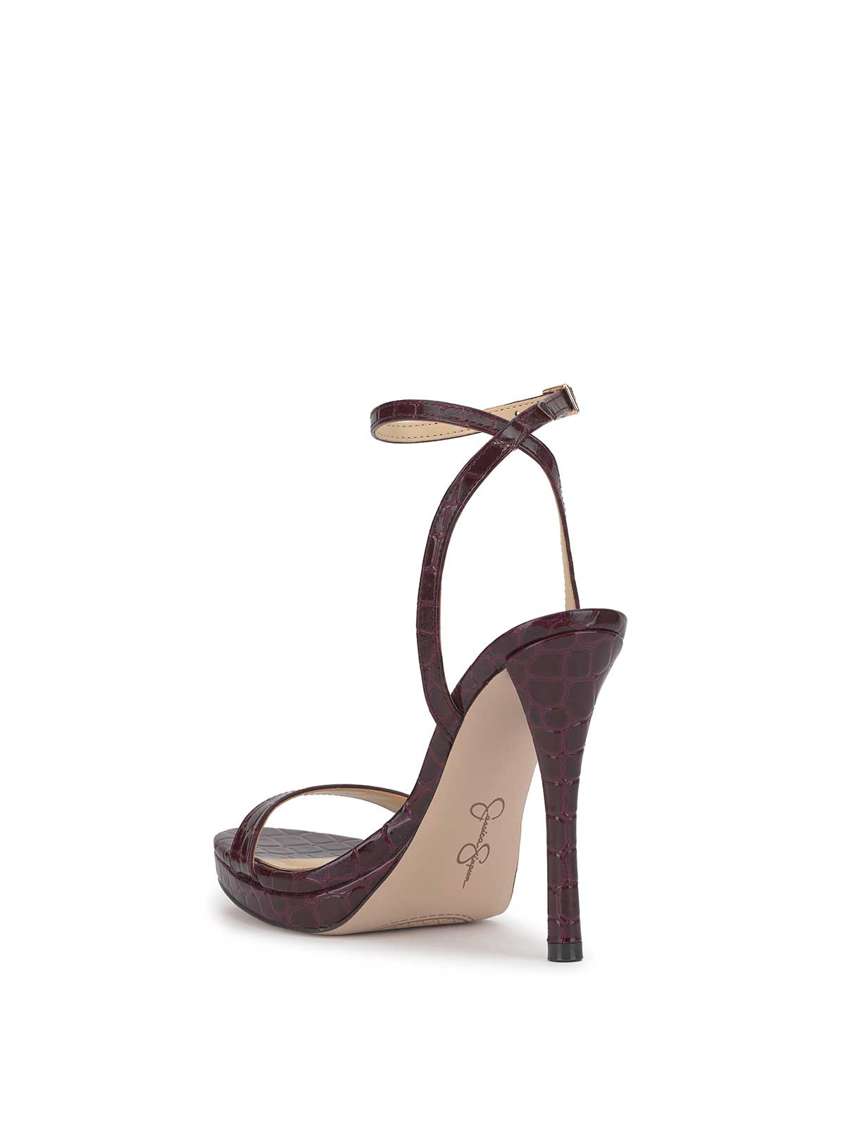 Divra High Heel Sandal in Cherry Mahogany