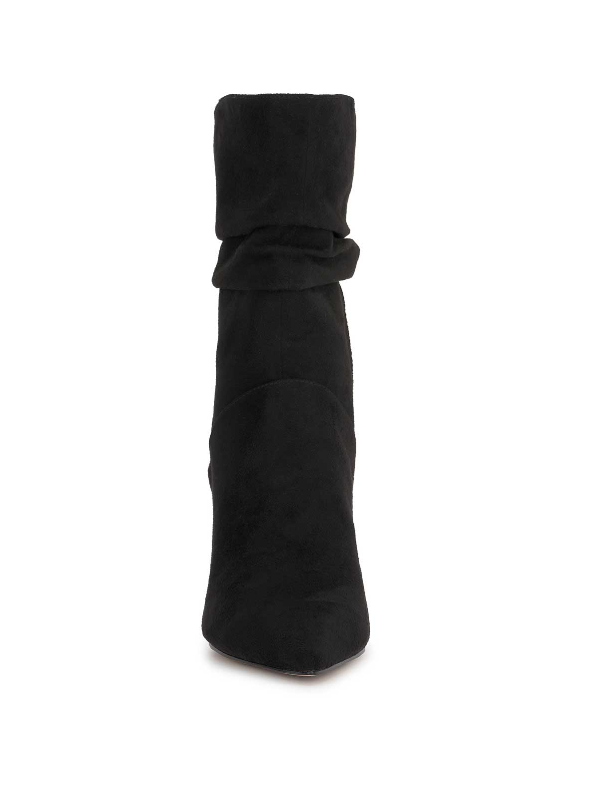 Elisti Scrunch Bootie in Black Suede