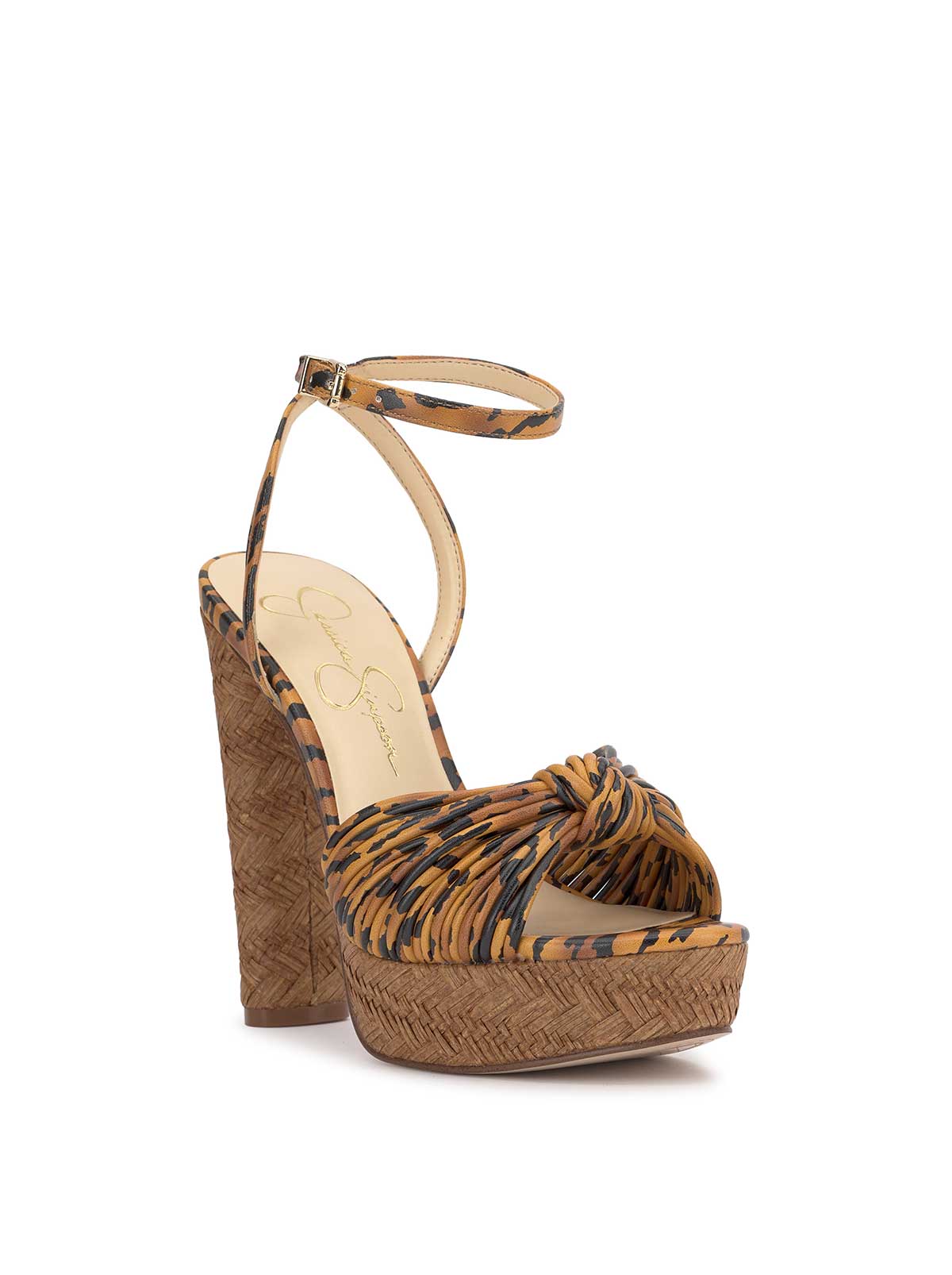 Immie Platform Sandal in Tiger Print