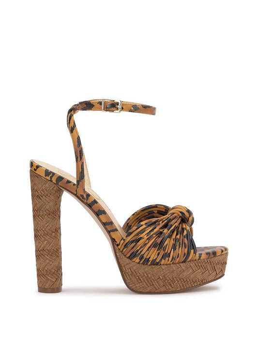 Immie Platform Sandal in Tiger Print