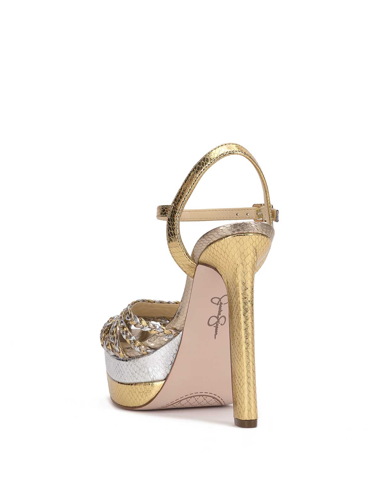 Inaia Braided Platform Sandal in Gold