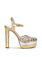 Inaia Braided Platform Sandal in Gold
