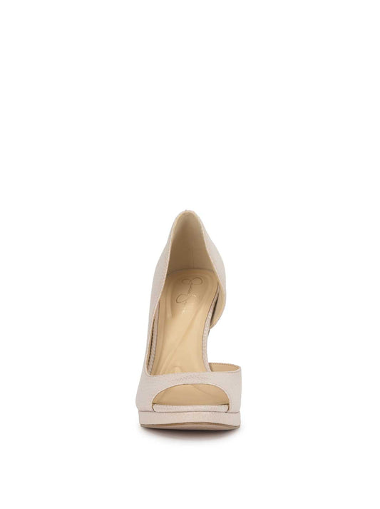 Kimli Peep Toe Pump in Chalk