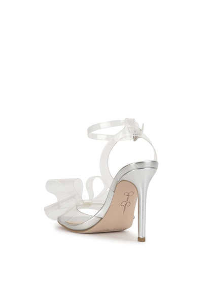 Olivine High Heel in Clear & Silver