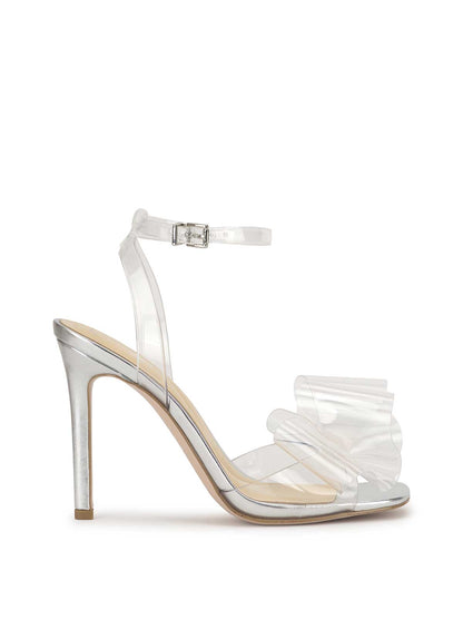Olivine High Heel in Clear & Silver