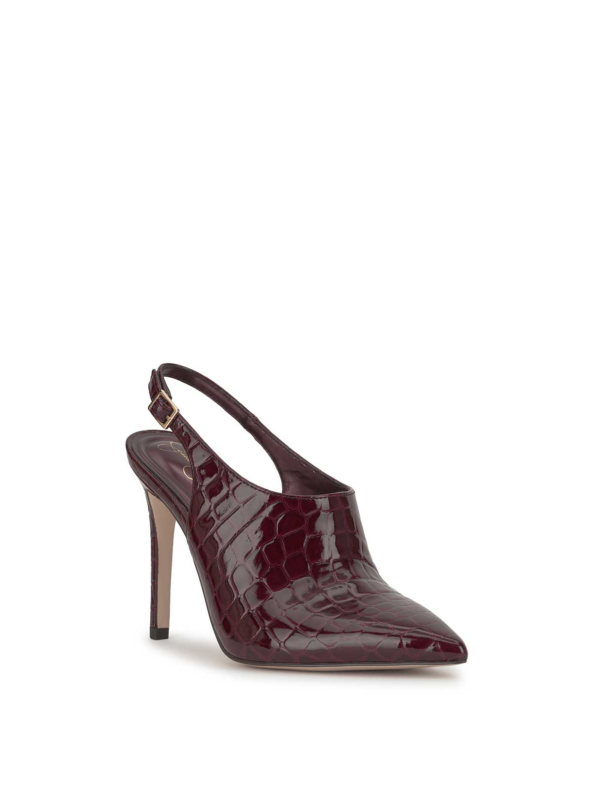 Pavie Pointed Toe Mule in Cherry Mahogany