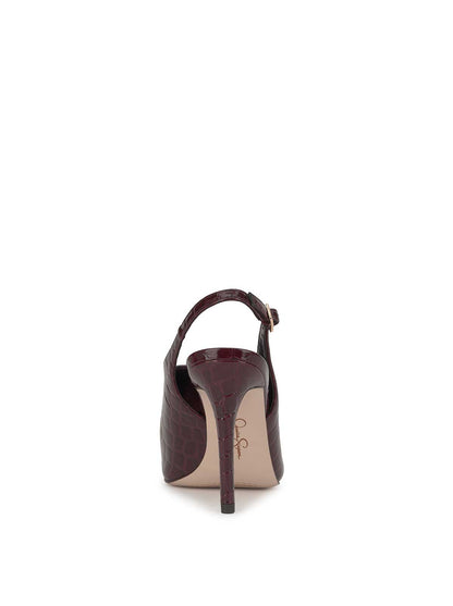 Pavie Pointed Toe Mule in Cherry Mahogany