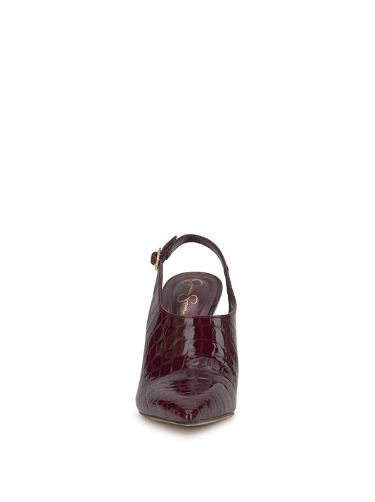 Pavie Pointed Toe Mule in Cherry Mahogany