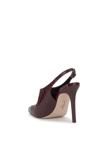 Pavie Pointed Toe Mule in Cherry Mahogany